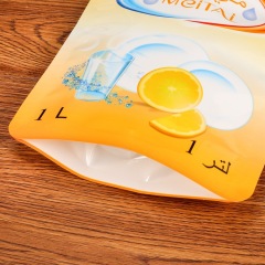 Printed portable self-standing nozzle laundry detergent packaging bag juice food bag supply free design