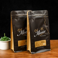 Customized plastic eight-side sealed self-supporting ziplock bag steaming vacuum food packaging bag aluminum foil bag