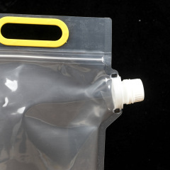 Customized food evoh nozzle bag beer red wine portable nozzle packaging self-sealing liquid beverage transparent packaging bag