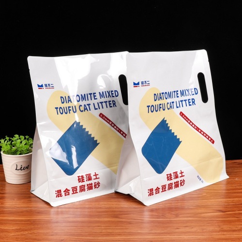 Factory customized food packaging plastic bag pet aluminum foil bag cat litter self-supporting ziplock bag printing logo customization