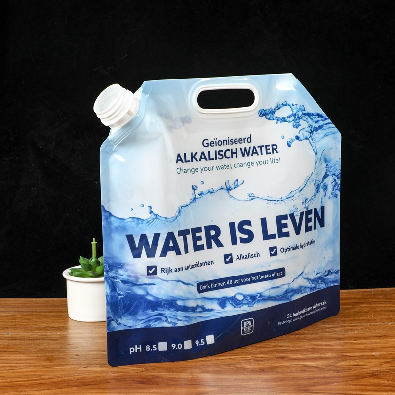 Customized 2.5kg laundry detergent nozzle bag drinking water nozzle bag hydrogen-rich water bag