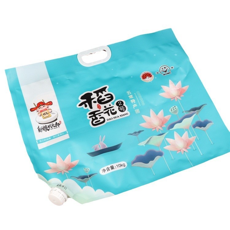 Customized spout bag blank beer water bag rice spout packaging portable liquid plastic bag