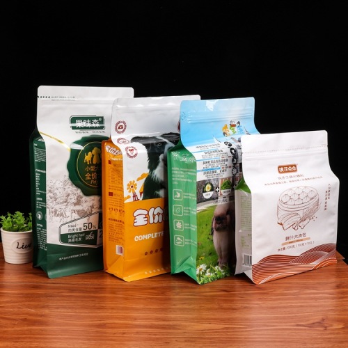 Customized pet food dog food cat food eight-side sealed bag cat litter packaging aluminized film eight-side sealed children's zipper bag