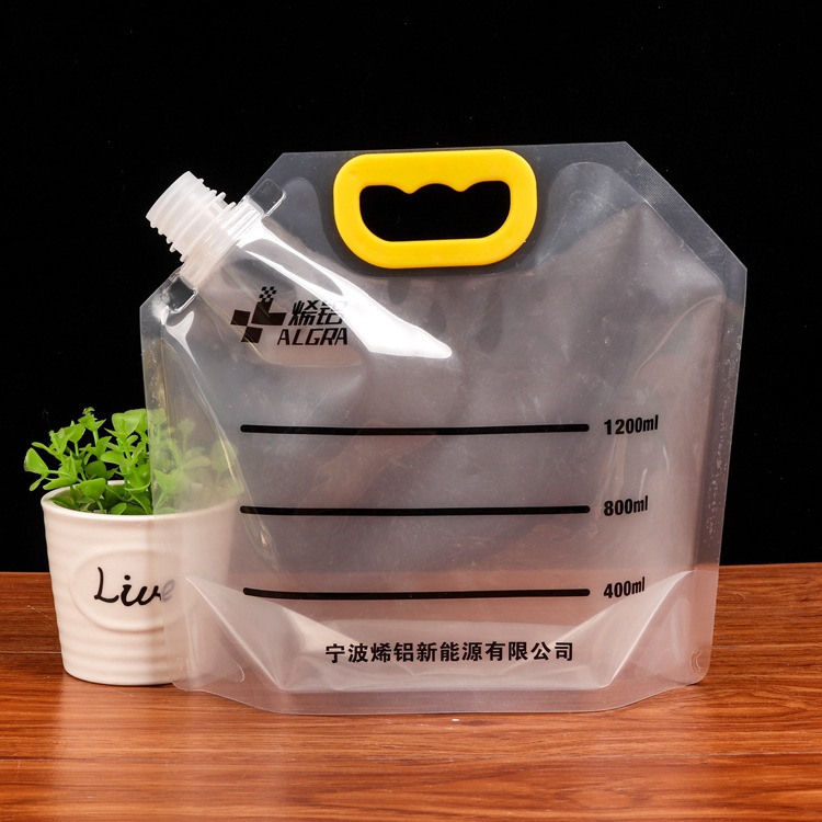 Customized plastic laundry detergent packaging bag spout bag beverage self-supporting aluminum foil spout bag