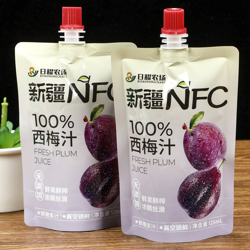 Food suction self-supporting nozzle packaging bag jelly milk tea nozzle bag sour plum soup nozzle bag custom printed logo