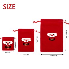 Christmas flannel gift bag children's candy bag Christmas apple bag drawstring packaging bag