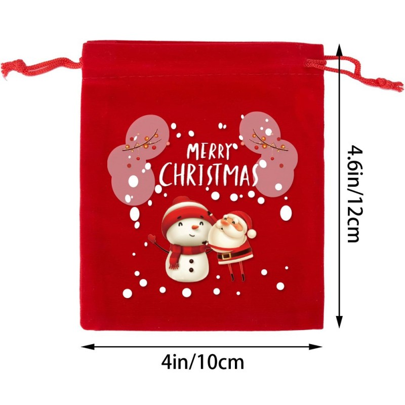 Christmas flannel gift bag children's candy bag Christmas apple bag drawstring packaging bag