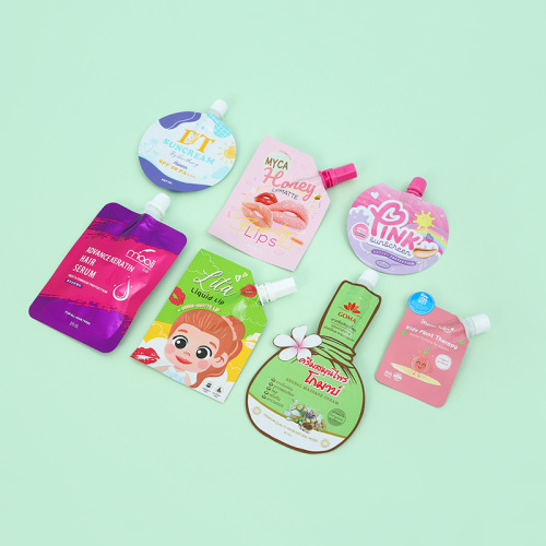 Customized beverage juice soy milk spout bag, travel shampoo shower gel packaging bag, customized packaging bag