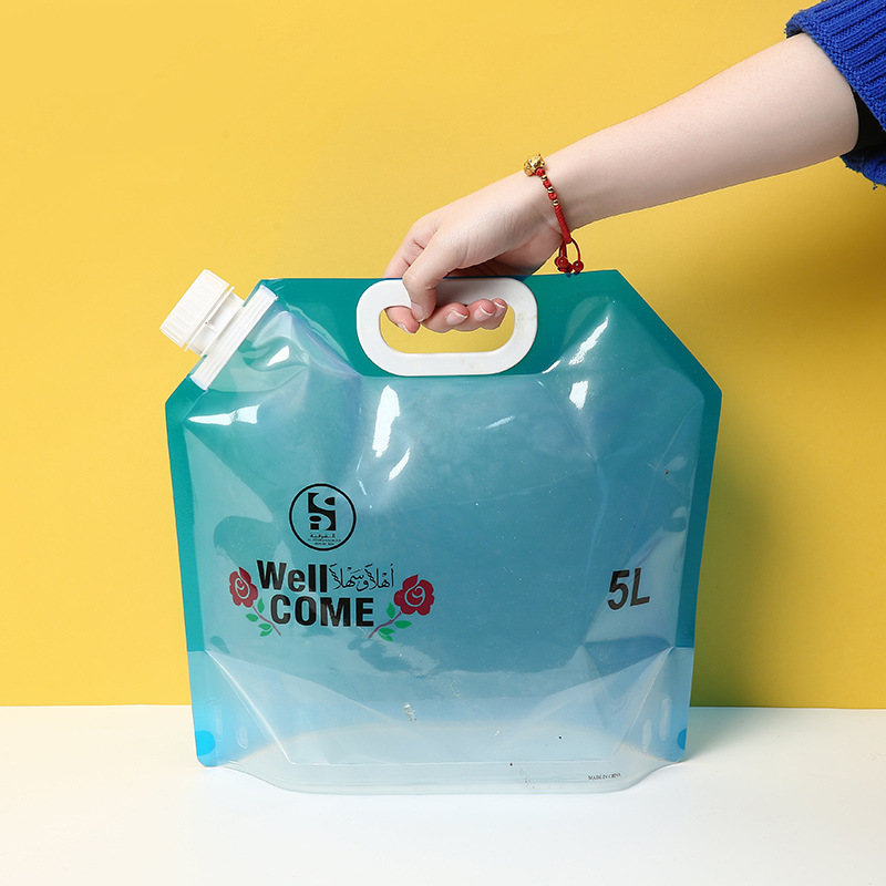 Customized Travel Portable Folding Water Storage Bag Camping Picnic Large Capacity Thickened Spout Bag Wholesale