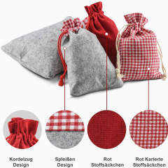 Amazon new felt gift drawstring bag 24 number stickers Christmas advent calendar set in stock