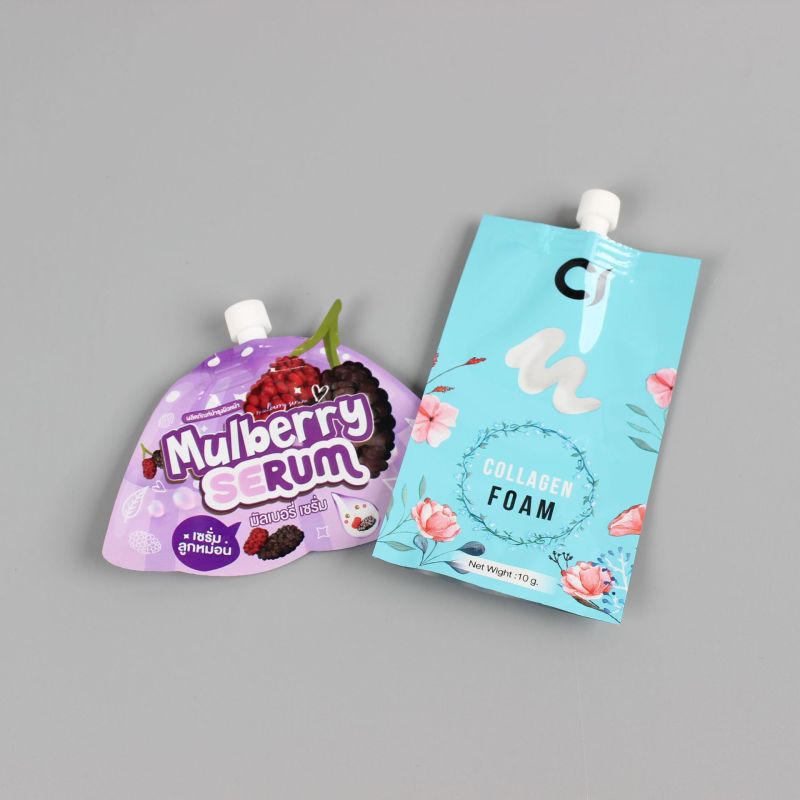 25ML Rose Essence Facial Mask Small Bag Shower Gel Shampoo Spout Packaging Bag