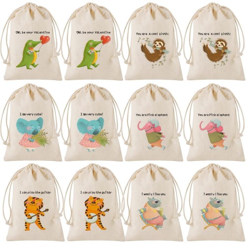 Cartoon Animal Drawstring Bag Children's Party Birthday Gift Bag Candy Gift Bag