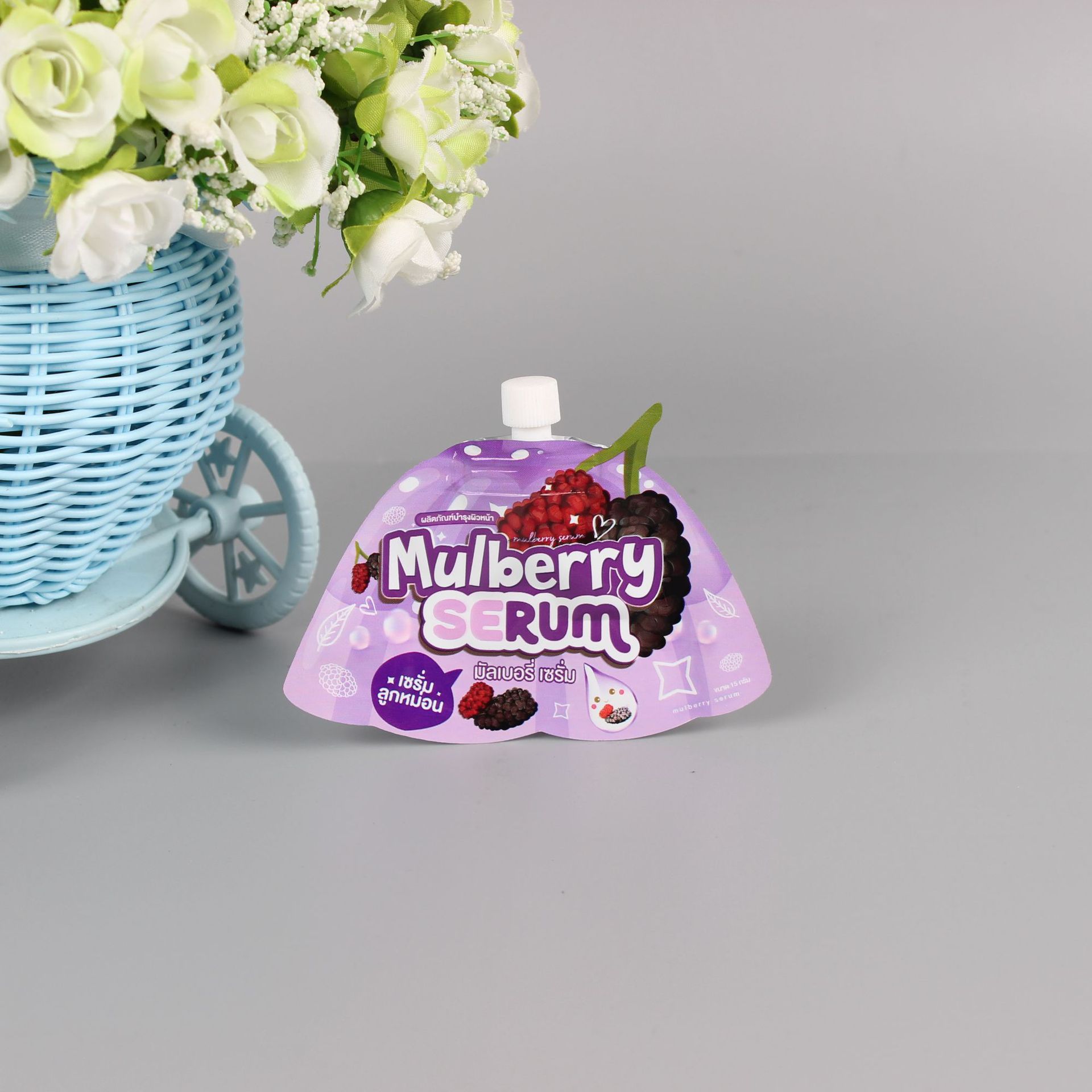 25ML Rose Essence Facial Mask Small Bag Shower Gel Shampoo Spout Packaging Bag