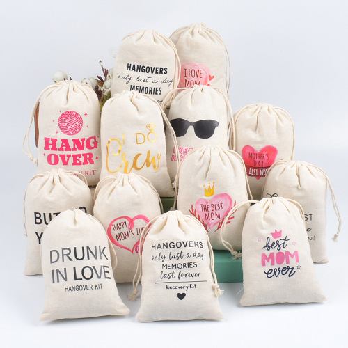 Drawstring Cotton Bag Jewelry Storage Drawstring Bag Bachelor Party Gift Bag