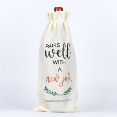 Anniversary Wine Bottle Drawstring Bag Birthday Party Wine Champagne Decorative Storage Bag