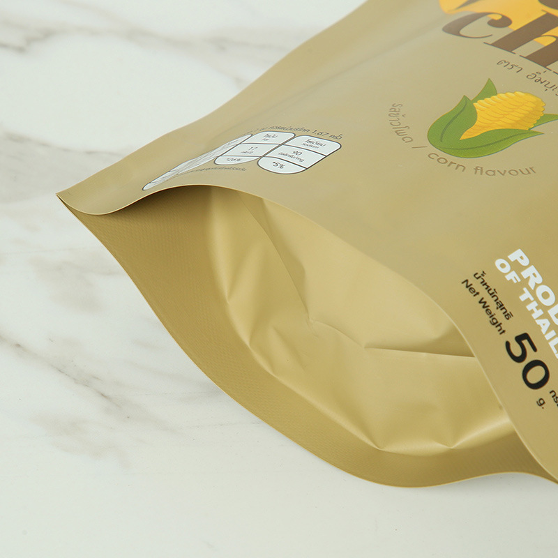 Manufacturer's self-supporting ziplock bag customization Plastic three-side sealed snack coffee aluminum foil vacuum bag ziplock bag