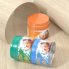Aluminum can 72*64mm round candy aluminum box pet food aluminum packaging can color printing processing customization
