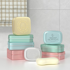 Aluminum soap box travel hotel balm box handmade soap shaving soap box hotel gift soap box square box aluminum box