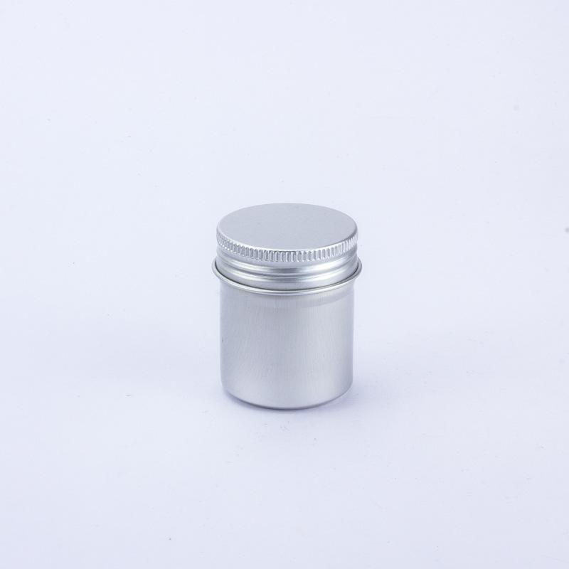 Silver cream aluminum box with various specifications universal thread hair wax cosmetic nail art metal box