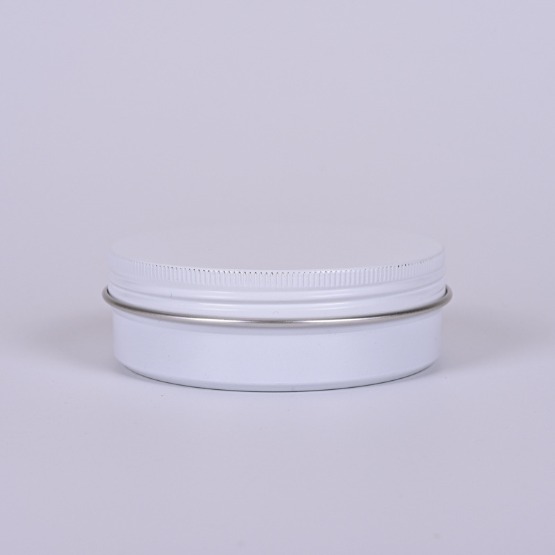 Aluminum box 5ml-150ml single-sided white threaded metal aluminum box food grade cream sealed aluminum can
