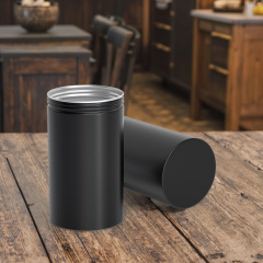 65*115 custom double layer lid aluminum cans sealed packaging cans metal aluminum cans black