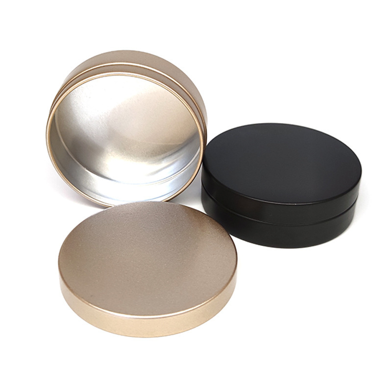 100g straight buckle small aluminum box with world cover metal box jewelry storage box packaging round stamping packing cream