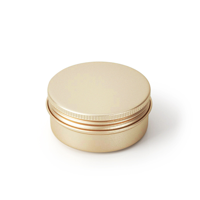 5ml-250ml double-sided frosted gold aluminum box in stock cream cosmetics accessories metal thread packaging aluminum cans