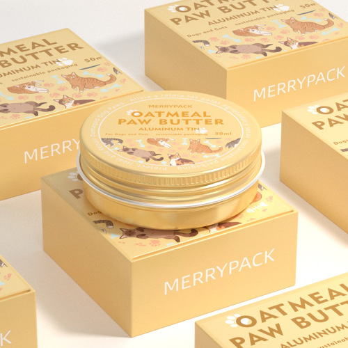 Aluminum box 50*20mm pet supplies cream jar car wax fragrance packaging jar processing customization color printing