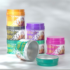 Aluminum can 72*64mm round candy aluminum box pet food aluminum packaging can color printing processing customization