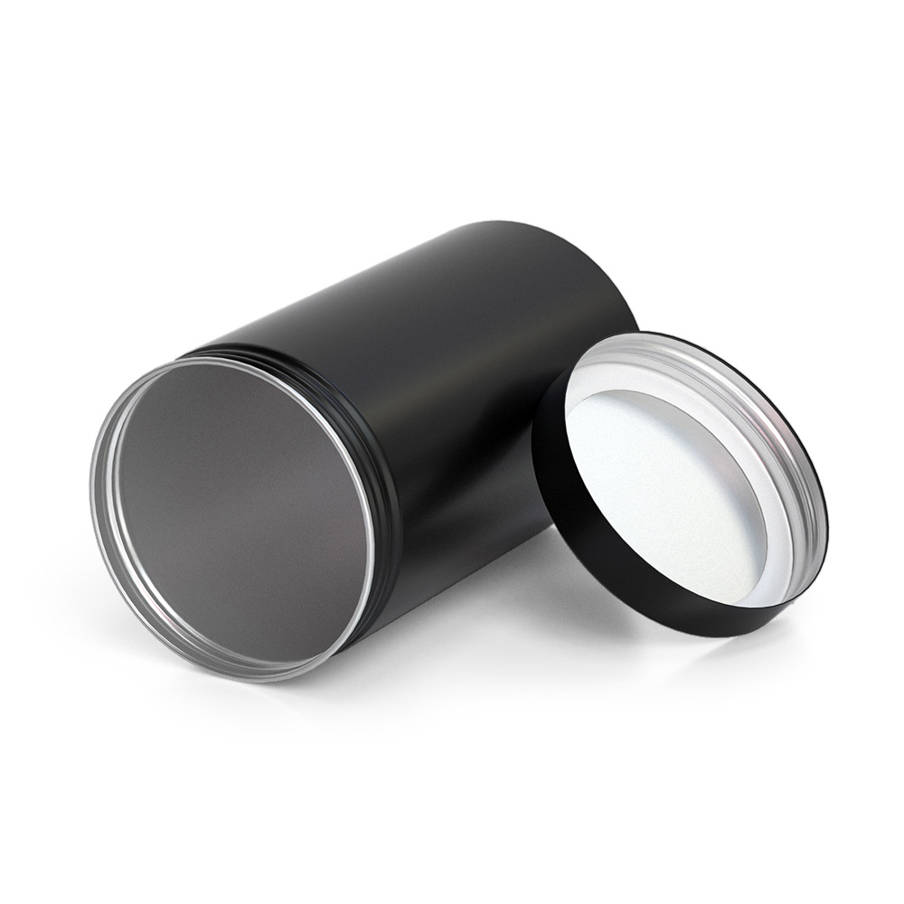 65*115 custom double layer lid aluminum cans sealed packaging cans metal aluminum cans black