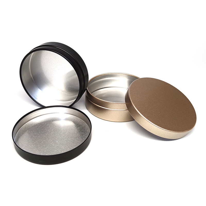 100g straight buckle small aluminum box with world cover metal box jewelry storage box packaging round stamping packing cream