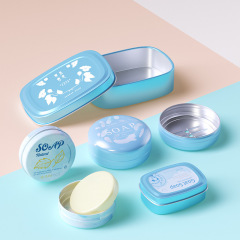 Aluminum soap box travel hotel balm box handmade soap shaving soap box hotel gift soap box square box aluminum box