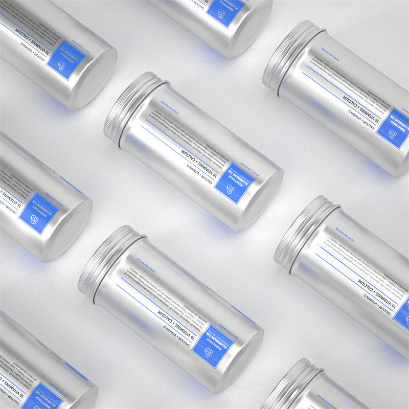 80g capsule aluminum bottle health care product bottle fish oil tablet can food grade aluminum can vitamin medicine bottle