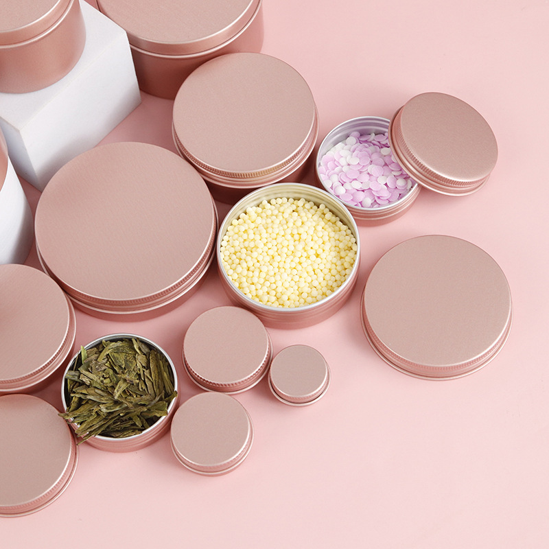5ml-250ml frosted powder aluminum box double-sided multi-specification car wax pot hair mud box cosmetic metal box packaging box