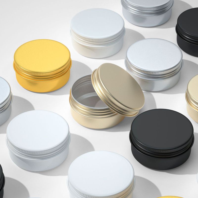 57*27mm 50g moisturizing face cream cosmetic packaging aluminum can 50ml hand cream eye cream hair wax second-throw aluminum box
