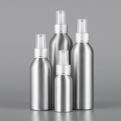 30-250-500ml anodized aluminum spray aluminum bottle free washing alcohol disinfectant toner makeup moisture bottling