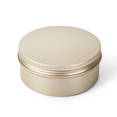 5ml-250ml double-sided frosted gold aluminum box in stock cream cosmetics accessories metal thread packaging aluminum cans