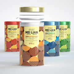 Tea can aluminum can double-layer cover tea can moisture-proof sealed food grade packaging can metal container tea can easy to tear can