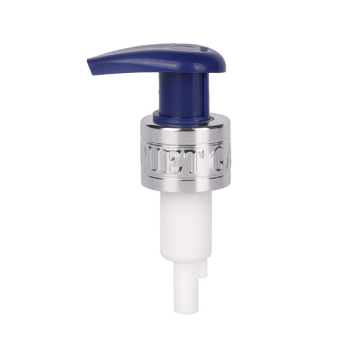 Supply 24/410 anodized aluminum emulsion pump logo customized switch pump 2.0cc solid plastic nozzle