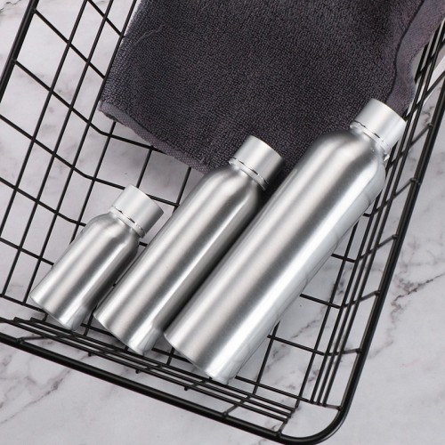 30-500ml aluminum bottle silver electrochemical aluminum cap spray bottle cosmetic disinfectant alcohol sunscreen sub-bottle