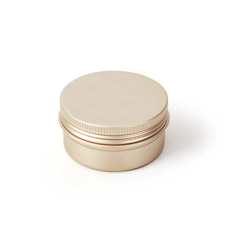 5ml-250ml double-sided frosted gold aluminum box in stock cream cosmetics accessories metal thread packaging aluminum cans