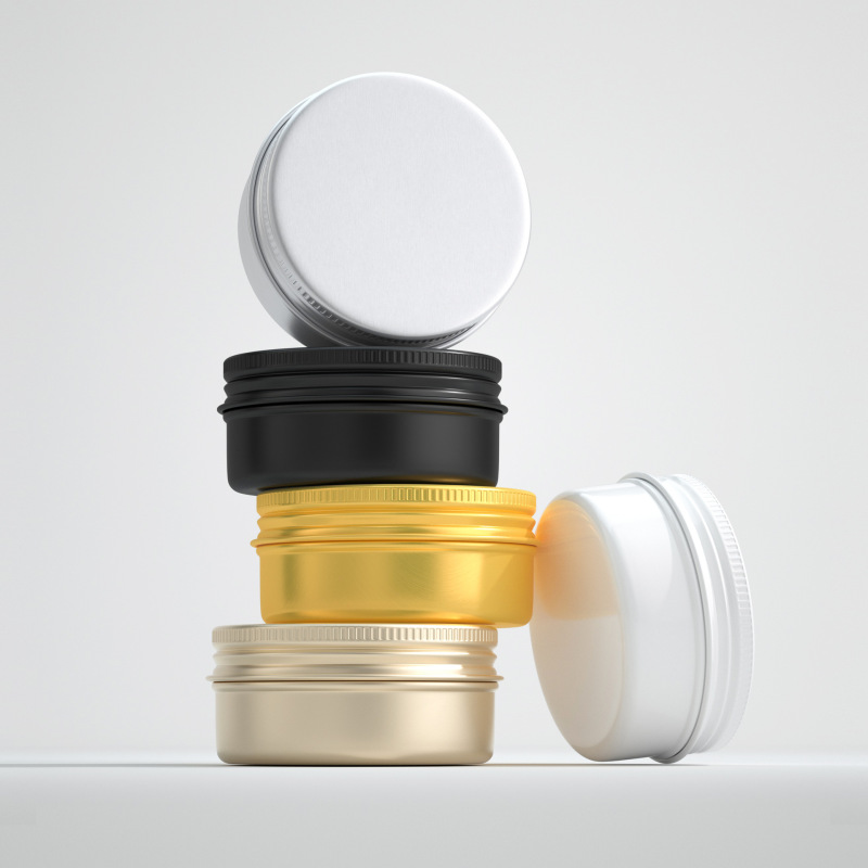 57*27mm 50g moisturizing face cream cosmetic packaging aluminum can 50ml hand cream eye cream hair wax second-throw aluminum box