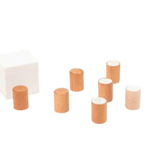 Manufacturers wholesale 13-tooth bamboo wood ball bearing wooden cover 15-bayonet perfume bottle wooden cover 16-tooth essential oil bottle bamboo cover