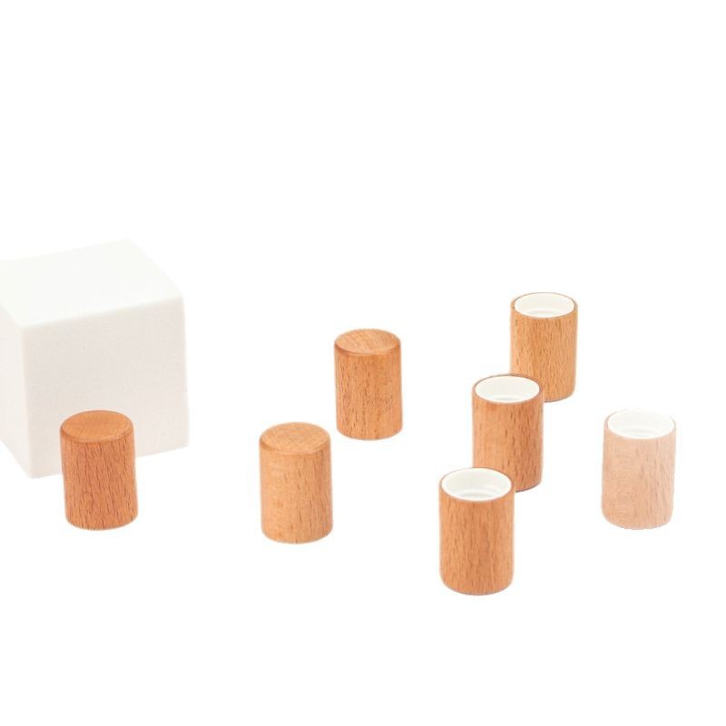 Manufacturers wholesale 13-tooth bamboo wood ball bearing wooden cover 15-bayonet perfume bottle wooden cover 16-tooth essential oil bottle bamboo cover