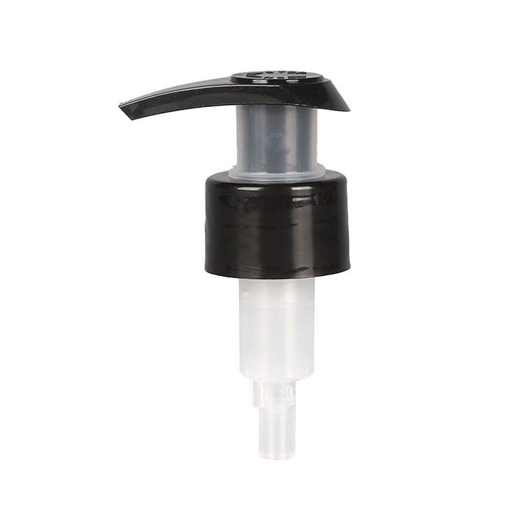 Supply 24mm28mm black glossy lotion pump external spring left and right switch pump cosmetic packaging