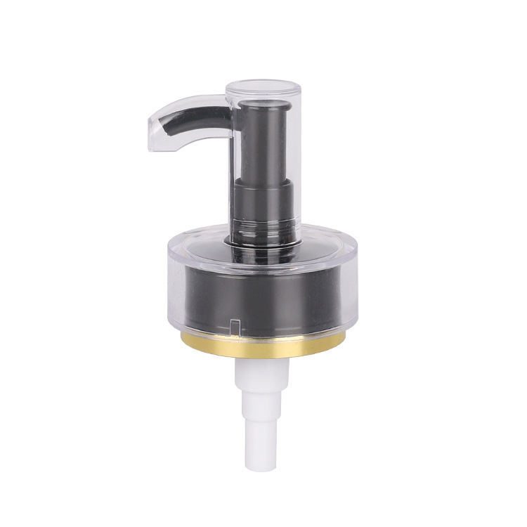 AS transparent cover ALBION lotion pump White silver-plated plastic ALBION pump head 24-tooth double-layer press pump