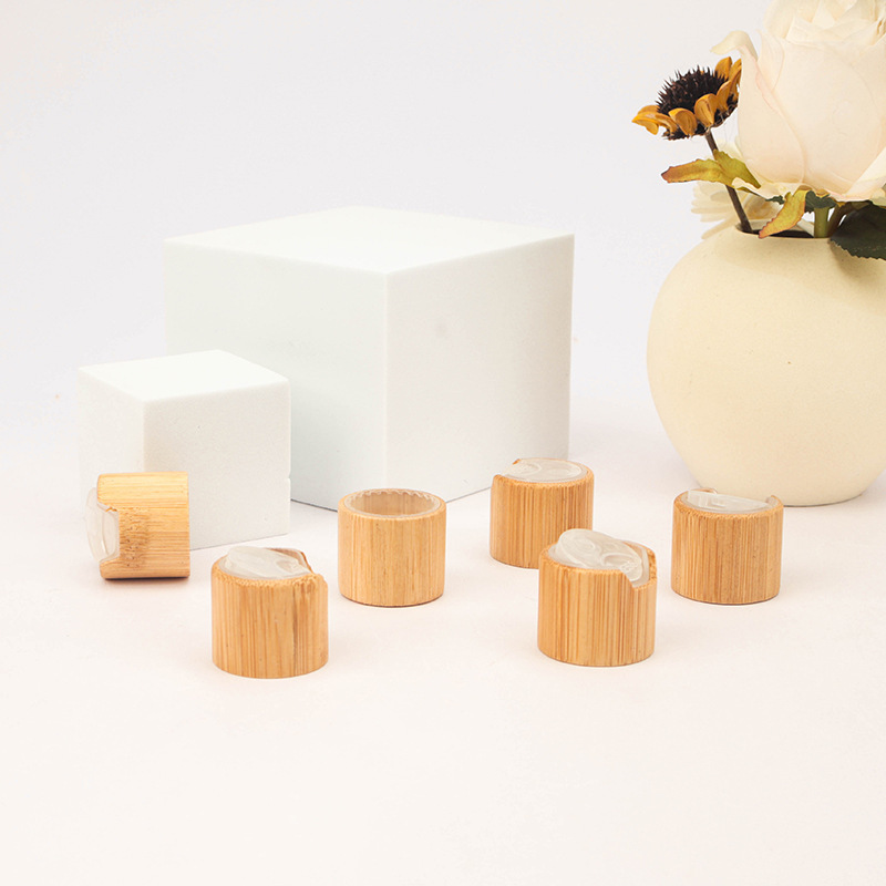 Multi-size bamboo Qianqiu cover 24/410 cosmetic bottle cap wood essence lotion press bamboo wood bottle cap