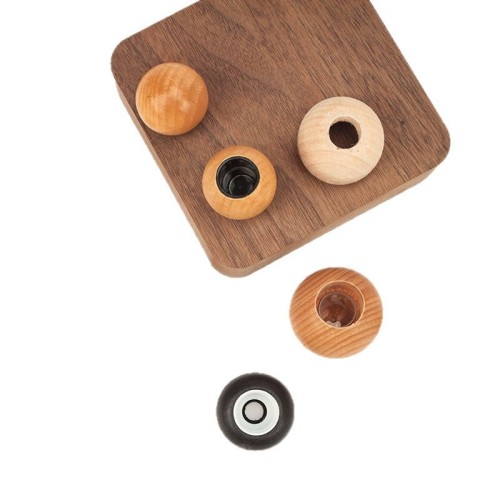 Factory direct sales perfume aromatherapy bottle wooden cover essential oil glass bottle bamboo cover round perfume bottle cover fire-free aromatherapy wooden cover