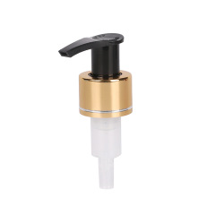 New hot selling 24/410 external spring lotion pump bright gold anodized aluminum milk pump external switch pump