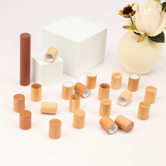 13-tooth bamboo wood ball bearing wooden cover 16-tooth essential oil bottle bamboo cover 15-tooth bayonet perfume bottle wooden cover factory wholesale